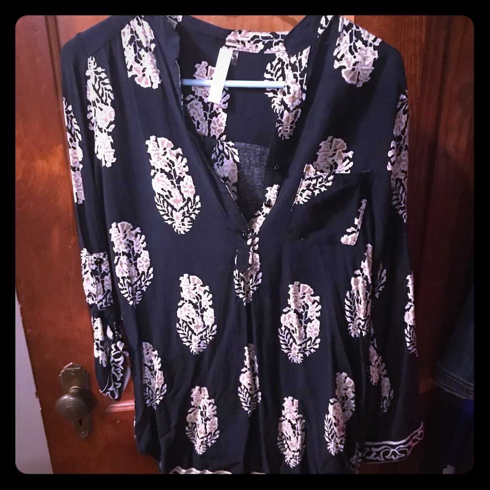 Long sleeved button up shirt